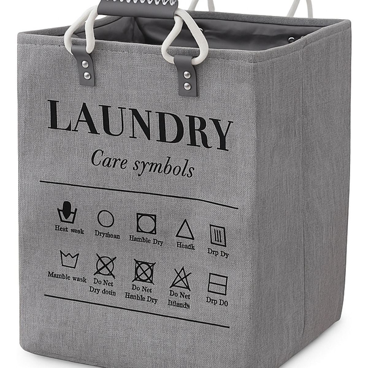 ARMONIA - Canasto ropa Deluxe gris 50x32x32 plegable lavadero 698