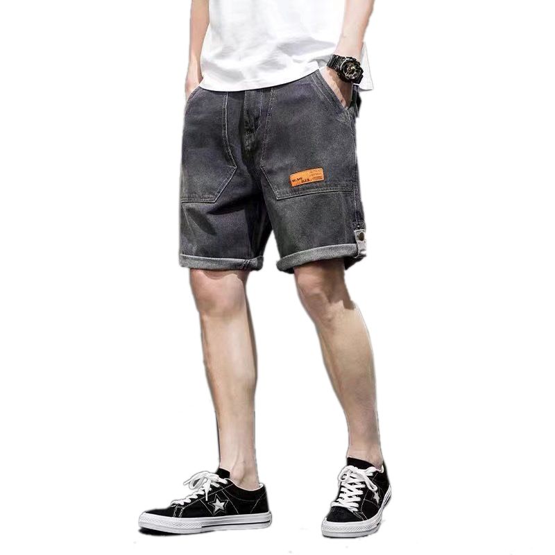 EDWINAYY - Bermuda Short Clásico Denim Para Hombre Americanino Casual