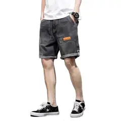 EDWINAYY - Bermuda Short Clásico Denim Para Hombre Americanino Casual