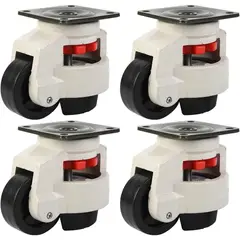 GENERICO - 4 Ruedas Con Ajuste De Nivel. Heavy Duty. Carga De 500 Kg.