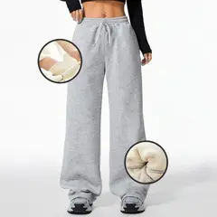 AGW - Pantalón Buzo Algodón Térmico Forrado en Chiporro Palazzo