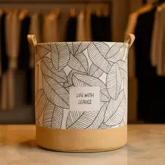 ARMONIA - Cesta yute 40x50 hojas grandes organizador living CL 693