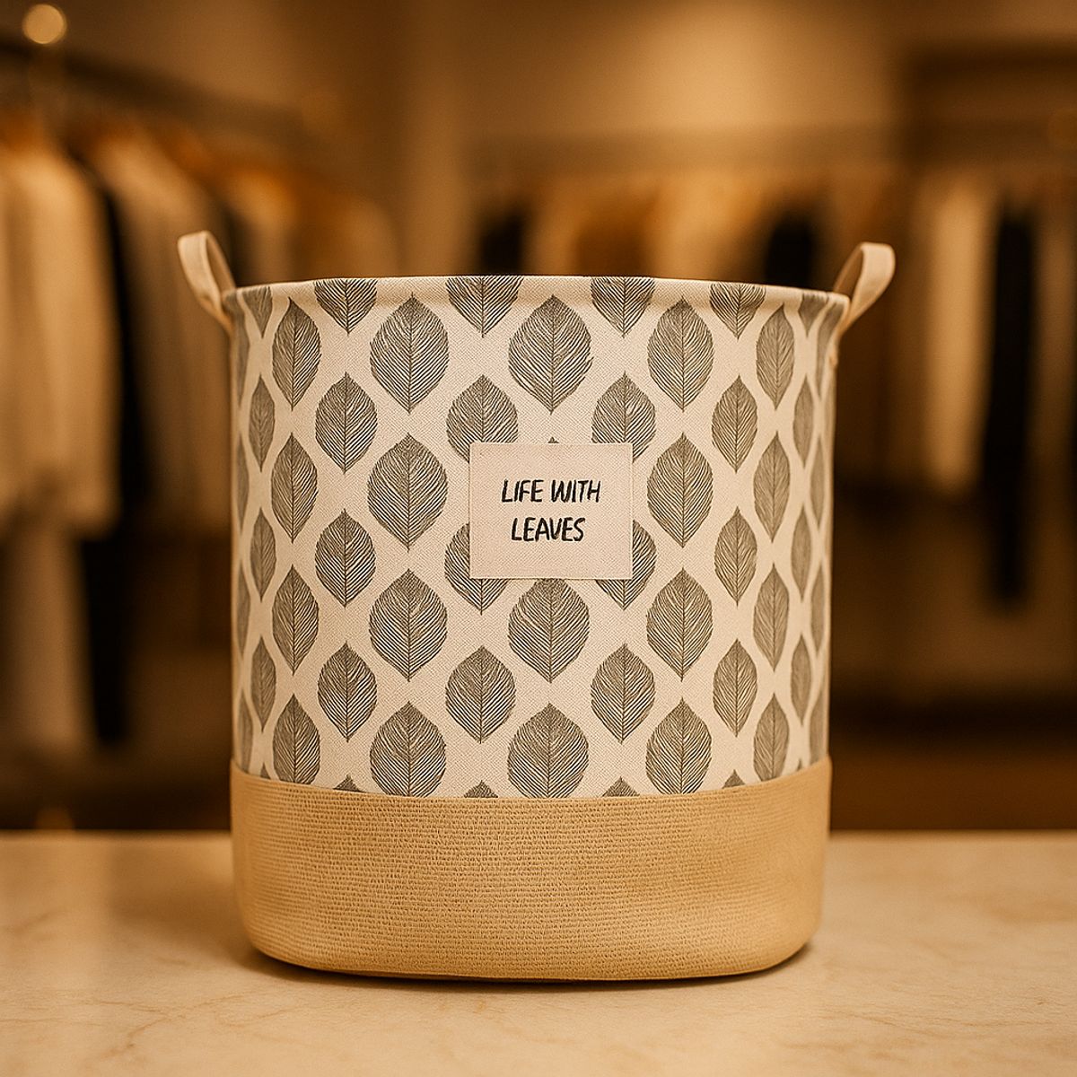 ARMONIA - Cesta organización yute 40x50 hojas pequeñas estilo eco 692