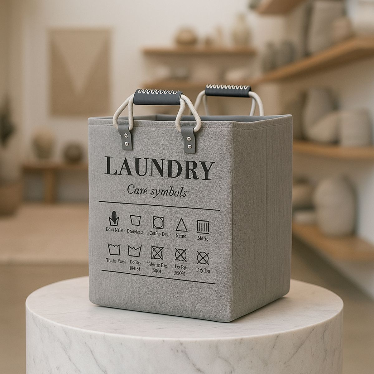 ARMONIA - Cesta ropa sucia Deluxe gris 50x32x32 hogar Chile 698