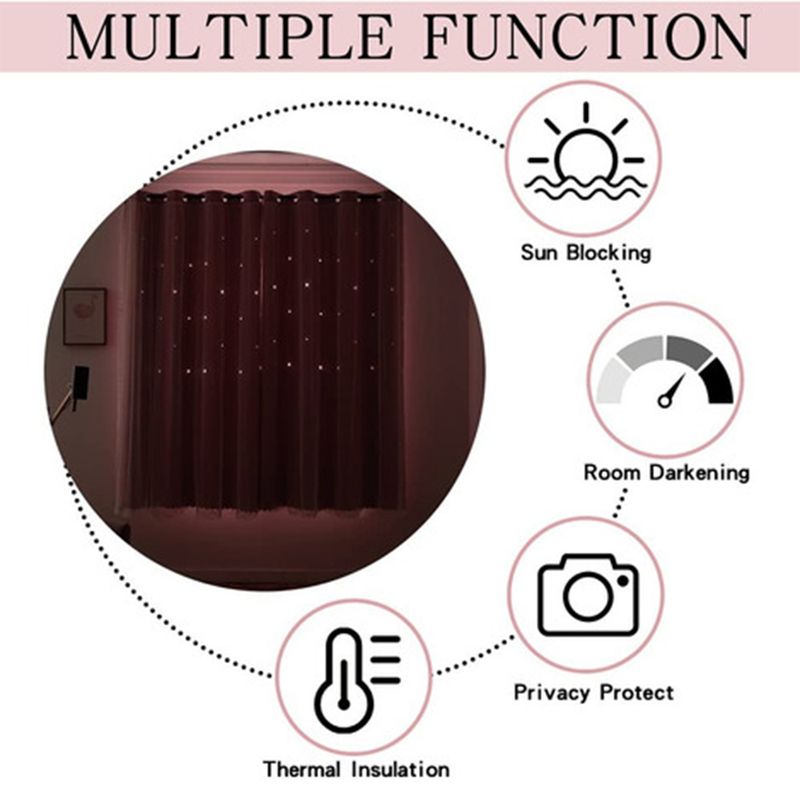 GENERICO - Cortinas Blackout Baño Doble Capa 132x214 Cm
