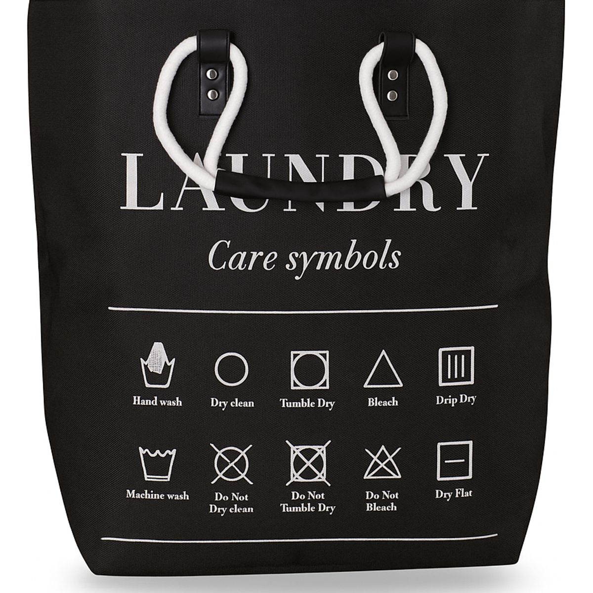 ARMONIA - Cesto ropa Deluxe negro 50x32x32 con asas lavandería 697