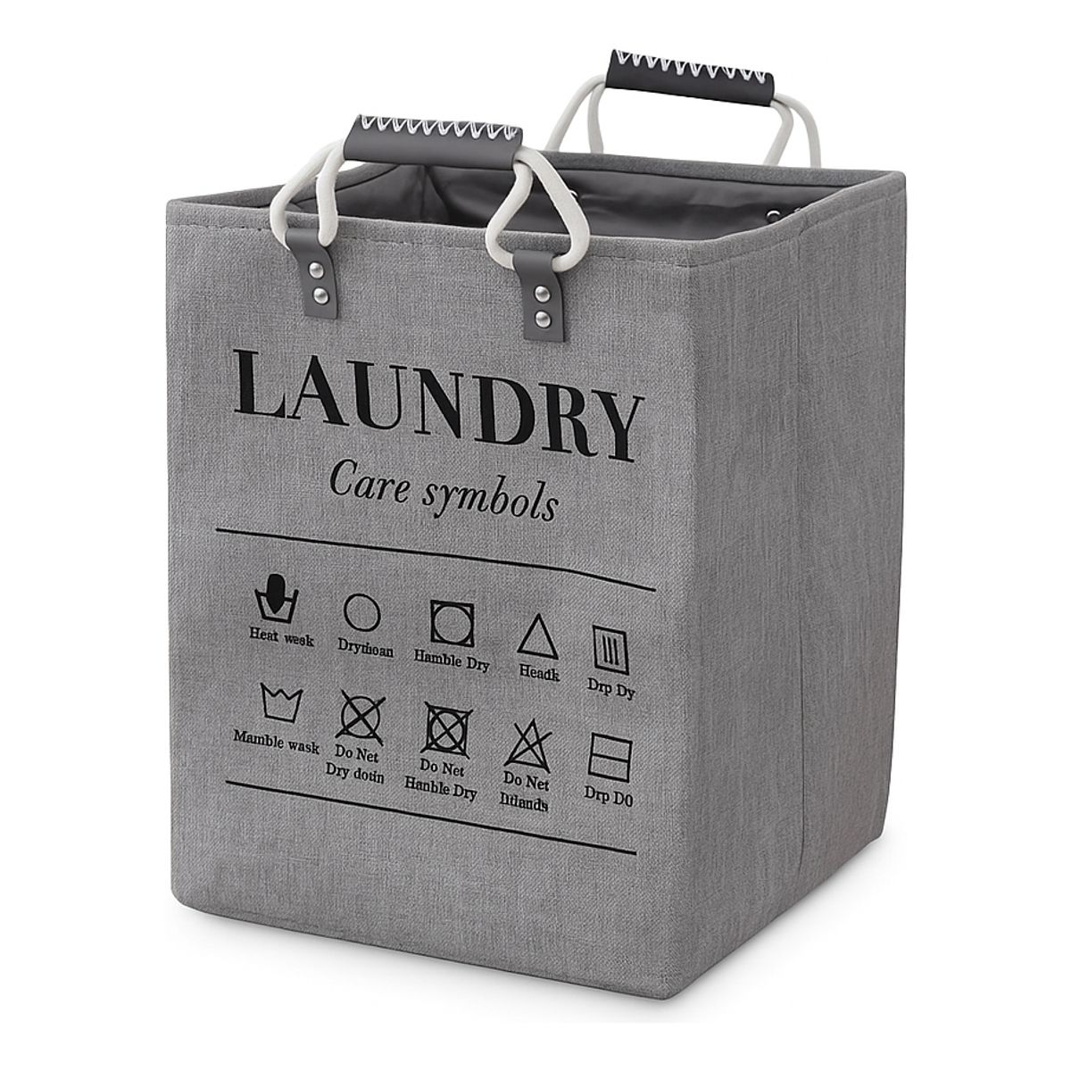 ARMONIA - Canasto ropa Deluxe gris 50x32x32 plegable lavadero 698