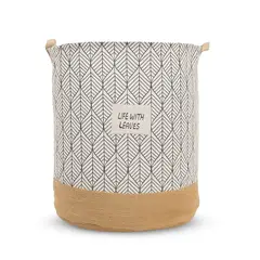 ARMONIA - Canasta de yute 40x50 hojas líneas decoración hogar Chile 690