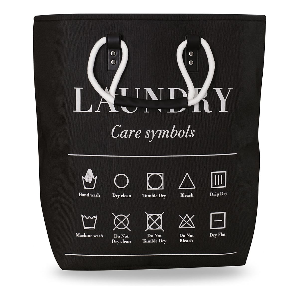 ARMONIA - Canasto ropa Deluxe negro 50x32x32 plegable lavadero 697