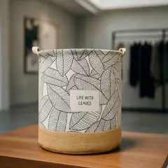 ARMONIA - Canasta de yute 40x50 hojas grandes decoración hogar Chile 693