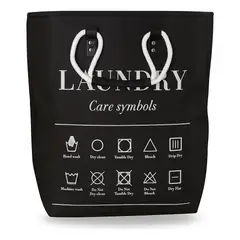 ARMONIA - Canasto ropa Deluxe negro 50x32x32 plegable lavadero 697