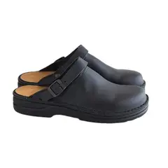 EDWINAYY - Pantuflas Cuero Pu Flexible Confortable Moda Casual Hombre