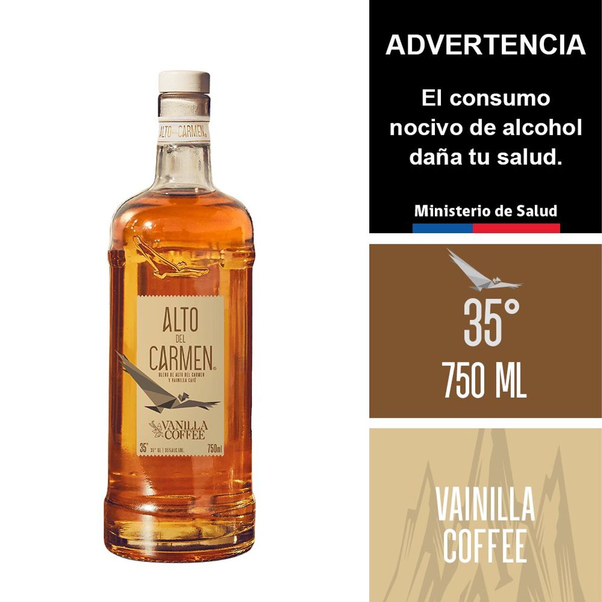 ALTO DEL CARMEN - Pisco Alto del Carmen Vanilla Coffee 35º 750cc