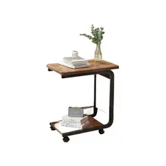 ANYHOGAR - Mesa Auxiliar Mesa De Té Dos Niveles Para Sala Sofa Y Cama