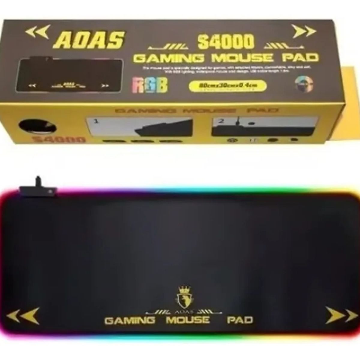 GENERICO - Gaming Mouse Pad Gamer Rgb Led Antideslizante S4000