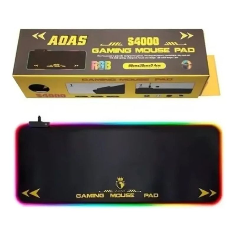 GENERICO - Gaming Mouse Pad Gamer Rgb Led Antideslizante S4000
