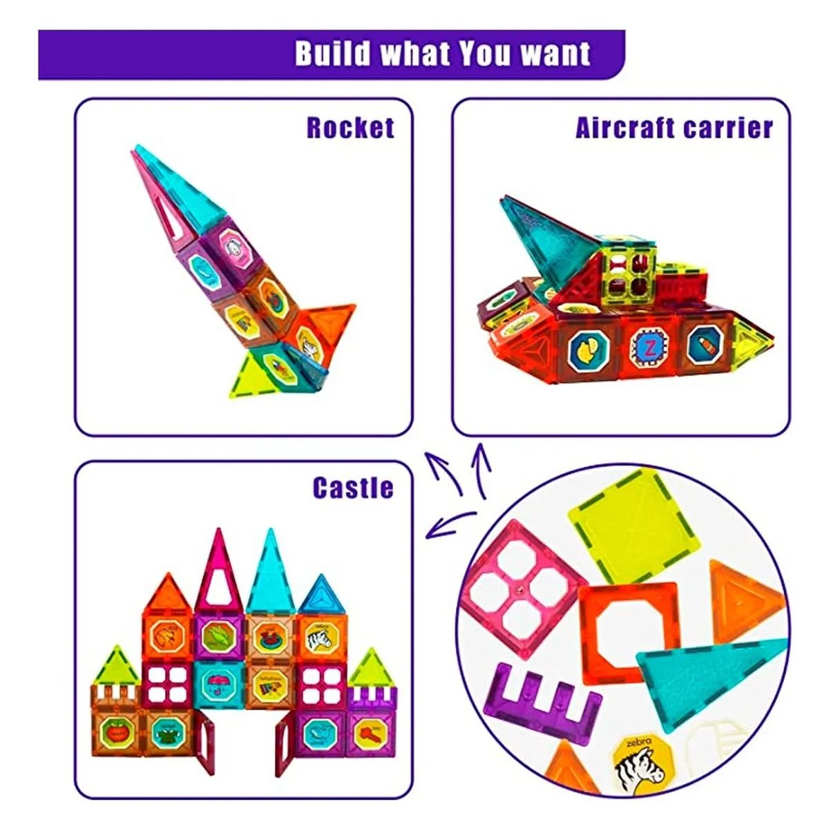 GENERICO - Bloques Construcción Magnéticos 32 Piezas