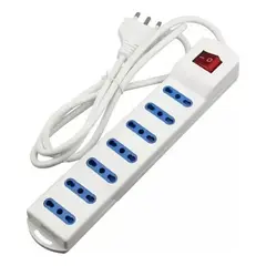 LISM - Alargador Zapatilla Switch 7 Posiciones 1.5 Metros Color BLANCO