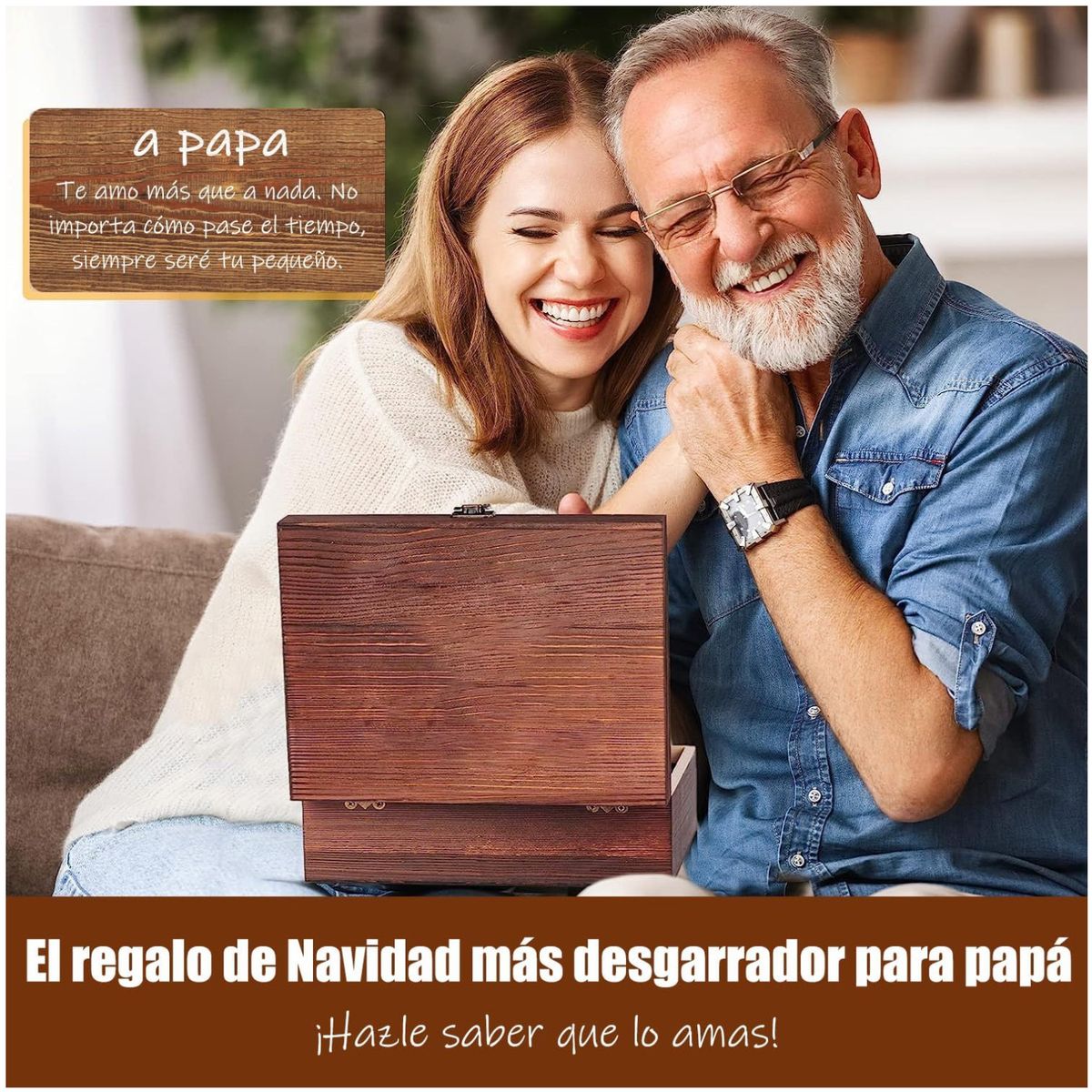 KUANGYE - Whiskey Stones Set Granito Chill+2 Vasos Whiskey Caja Madera