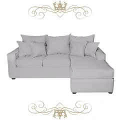 LIVINGYTERRAZAS CL - Sofá Reforzado Homero Plus 210x155 Paquetes de Resorte en Gris Claro