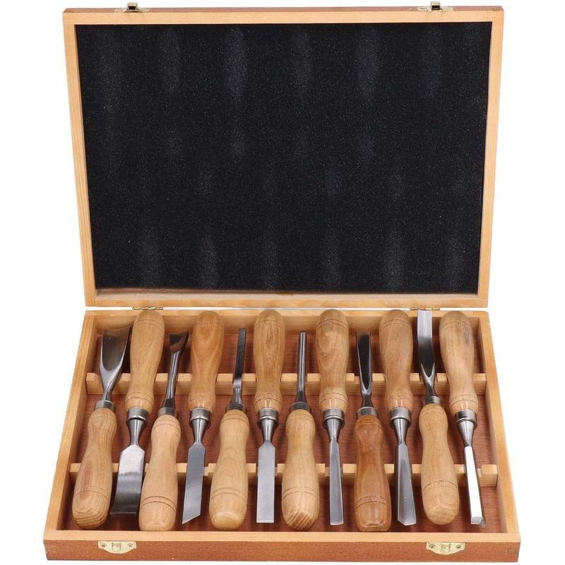 KUANGYE - Juego 12 Gubias Para Tallado Madera