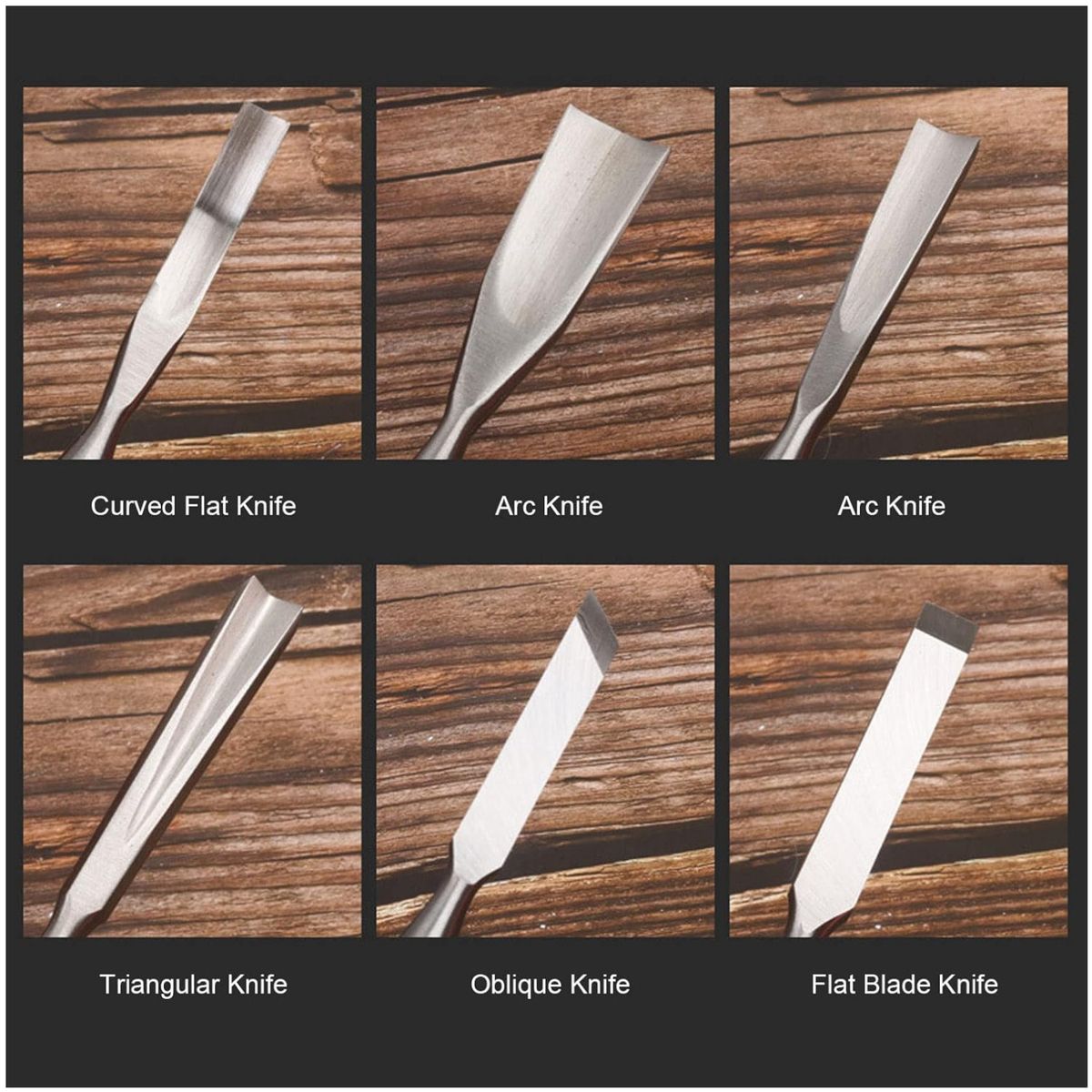 KUANGYE - Juego 12 Gubias Para Tallado Madera