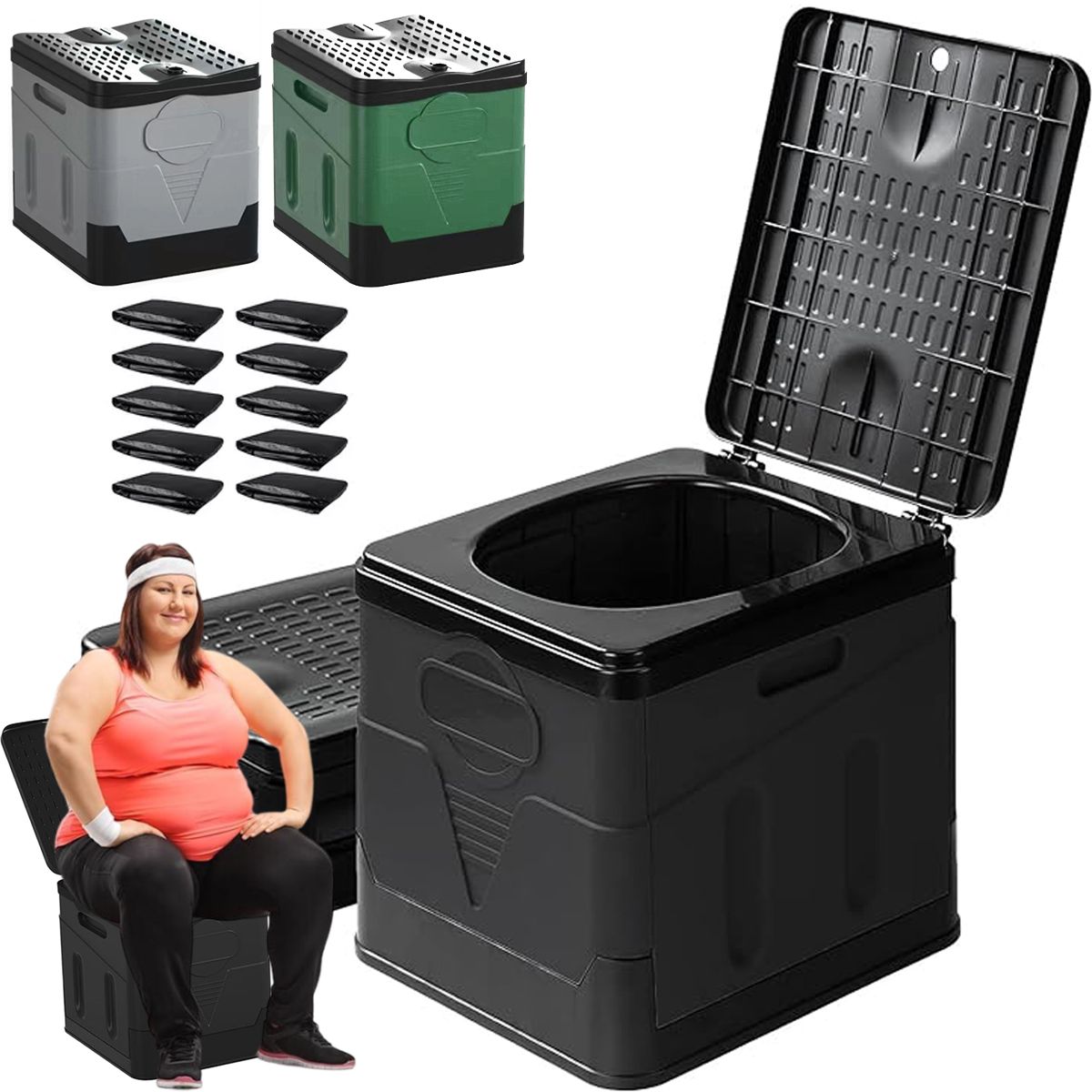 EDWINAYY - Ba?o Químico Portátil 20-litros Reusable Camping Outdoor