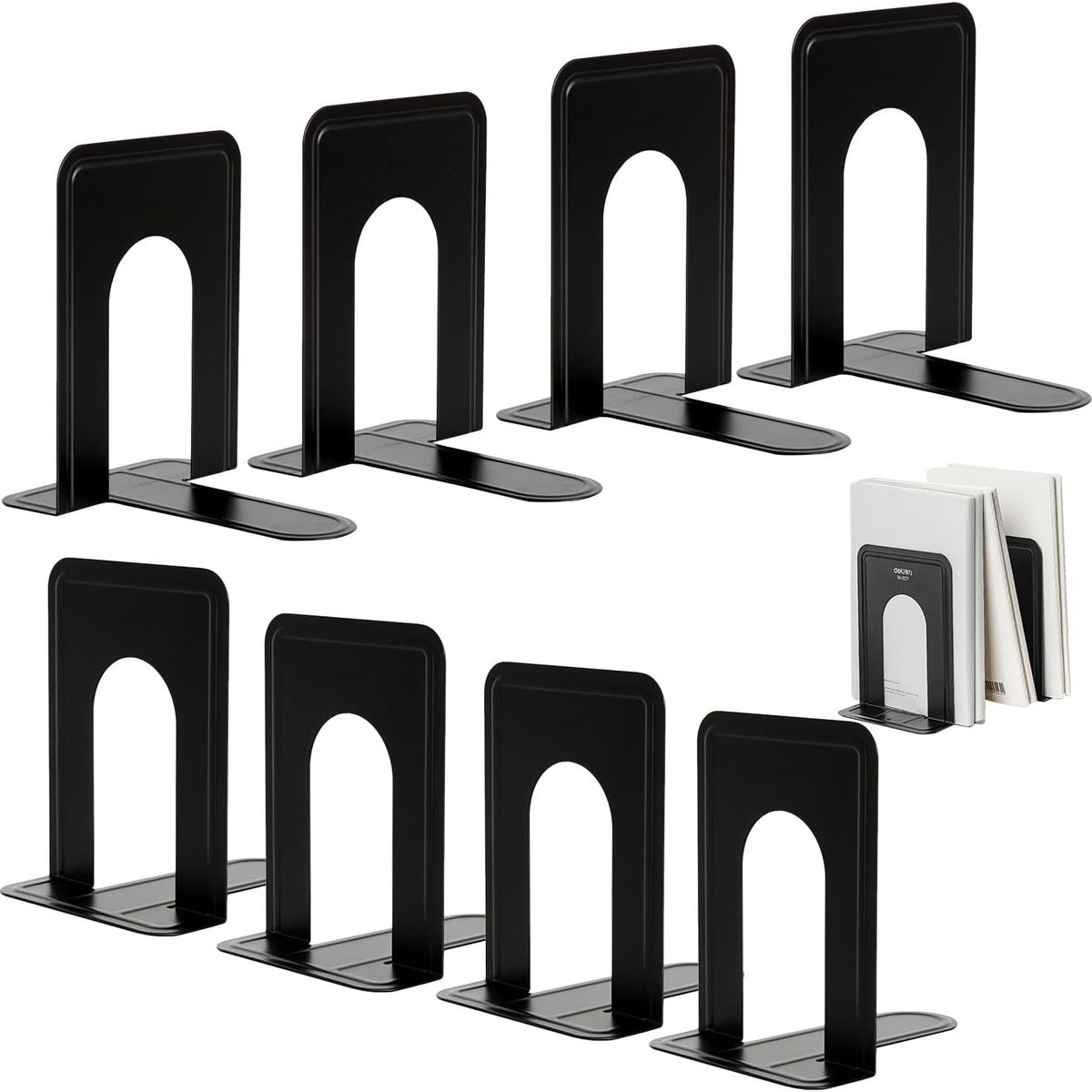 KUANGYE - Soporte Para Sujetalibros 5 Pares De Soportes Para Libros