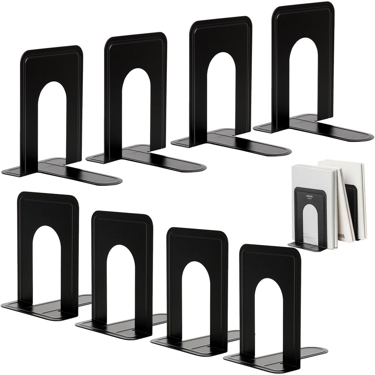 KUANGYE - Soporte Para Sujetalibros 5 Pares De Soportes Para Libros