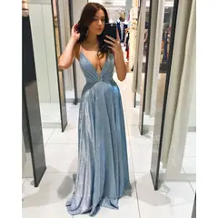 BLWOENS - Vestido de noche para mujers - Azul