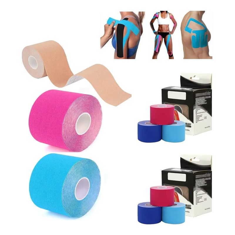 GENERICO - 12 Rollo Cinta Tape Kinesiologico Para Vendaje Neuromuscular