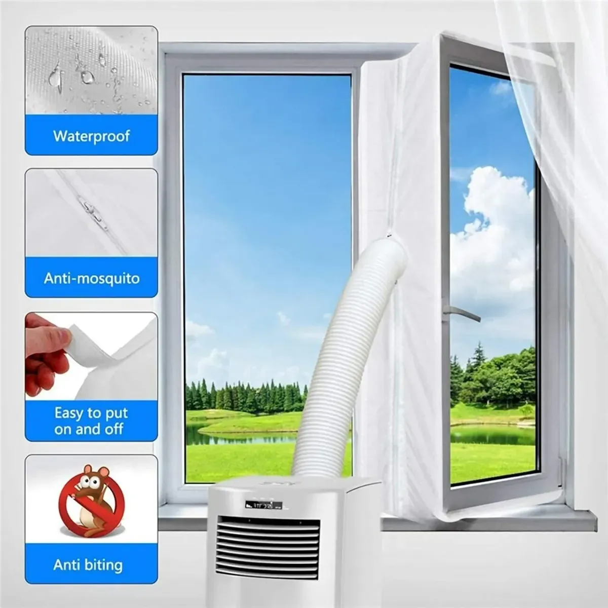 GENERICO - Sello Tela Ventana de Aire Acondicionado Portátil