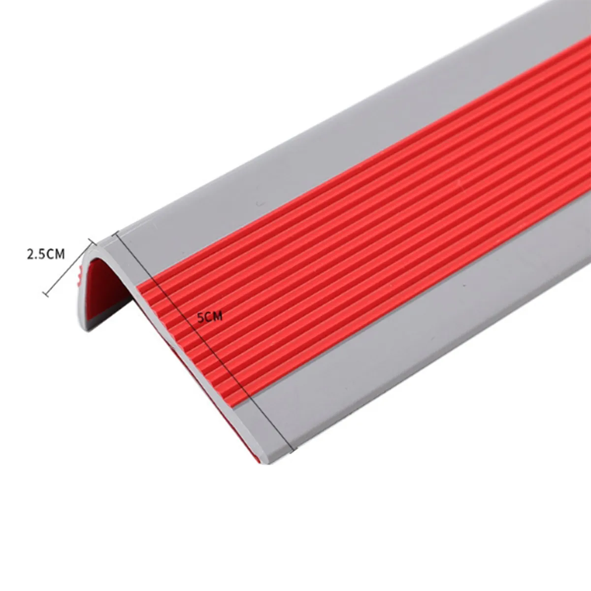 ATURE - Tiras Antideslizantes De Goma 3m Para Escaleras Gris rojo