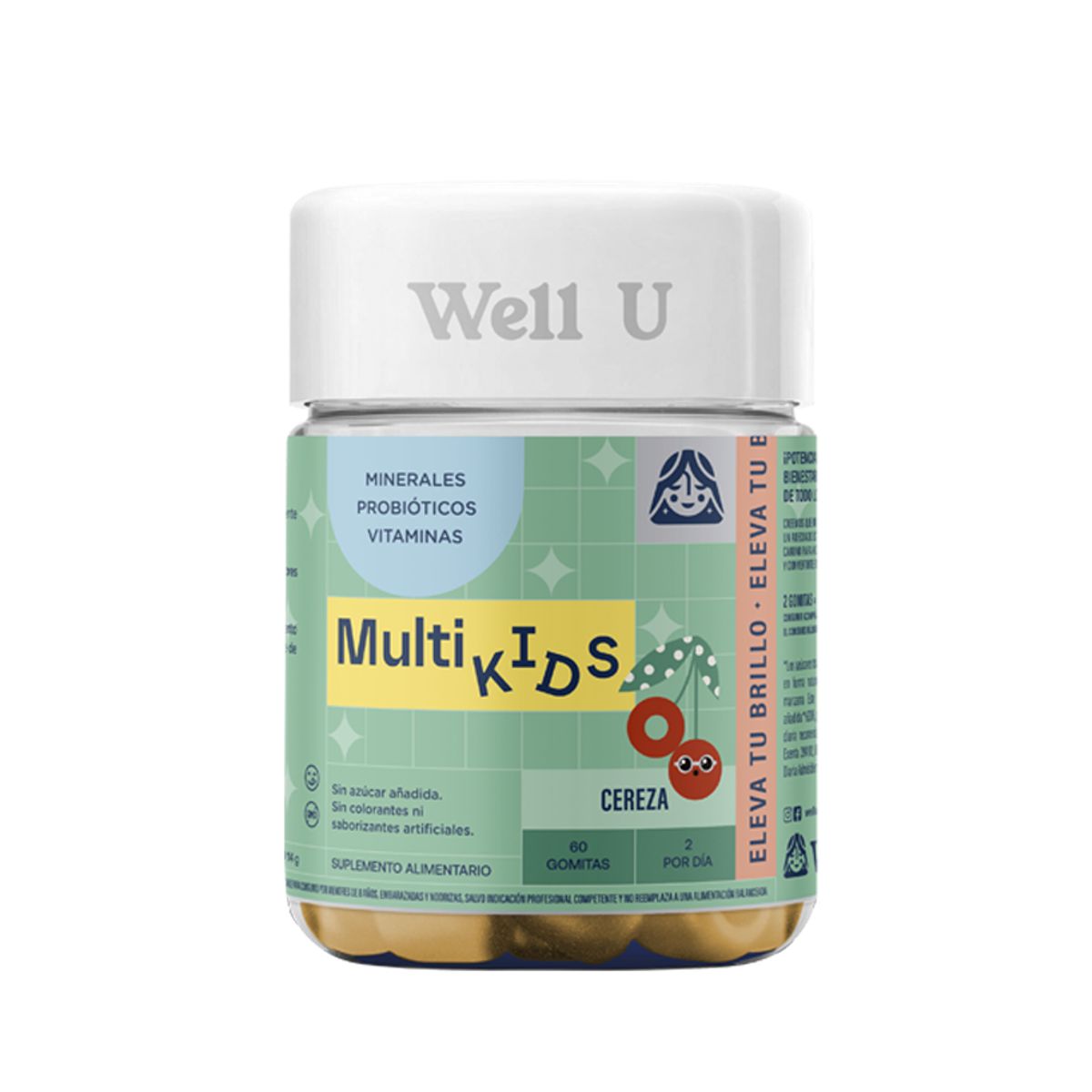 WELL U - GOMITAS SUPLEMENTO MULTI KIDS CEREZA 60U WELL U