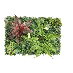 ARBUSTO REAL - Jardín Muro Vertical Artificial B palmeta Plantas 60x40 cm - Verde