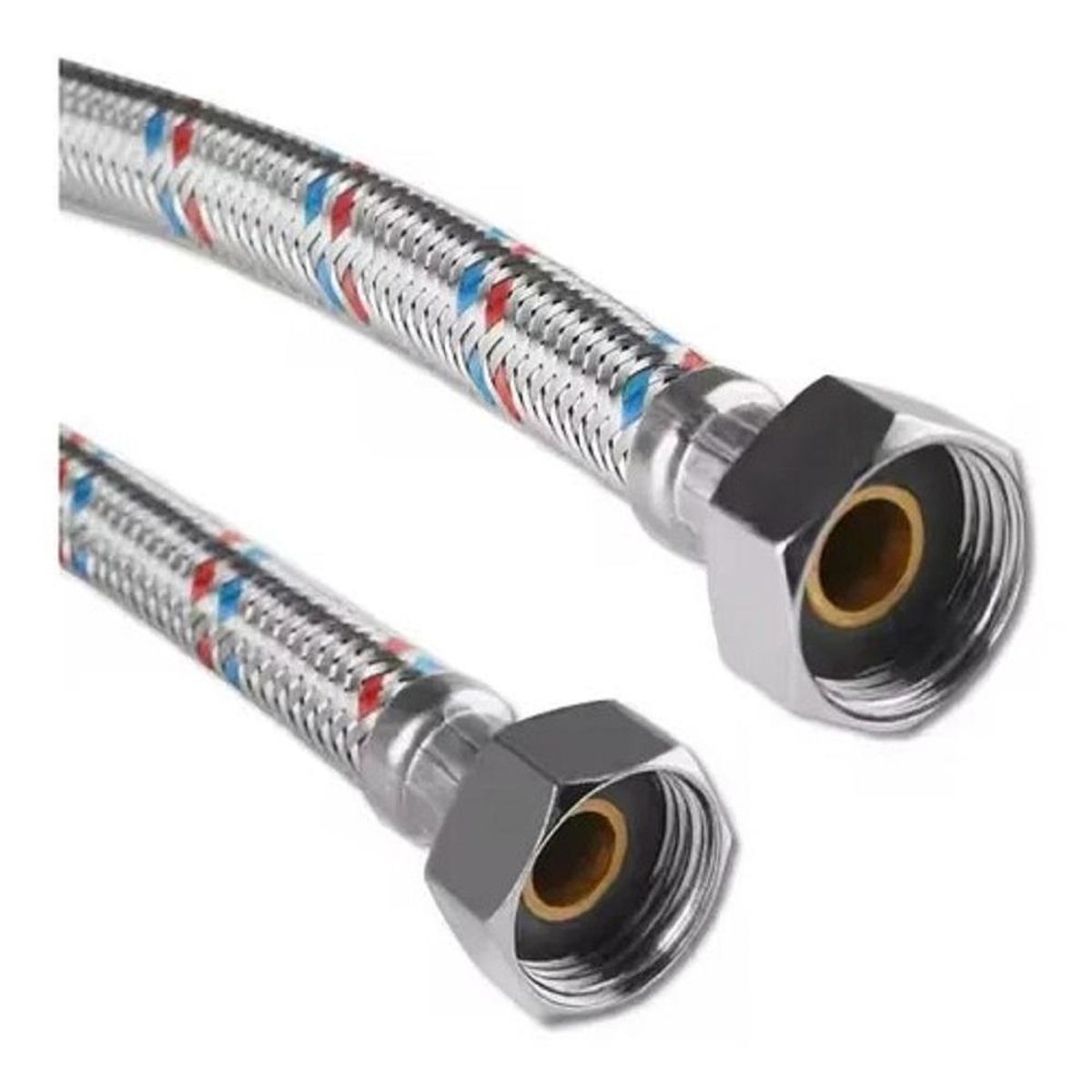 GENERICO - Flexible De 12 Acero Inoxidable 35cm Calefont He-hi Hoffens - Negro