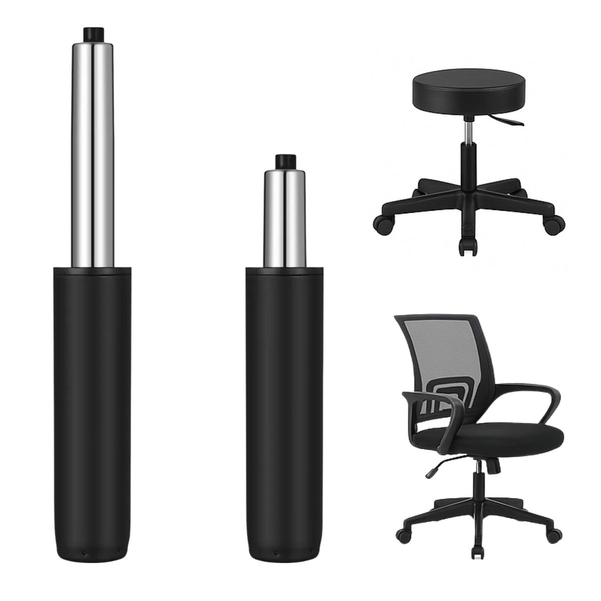 GENERICO - Pistón De Gas Silla De Oficina Universal Para Toda Silla 27cm 3 Etapas