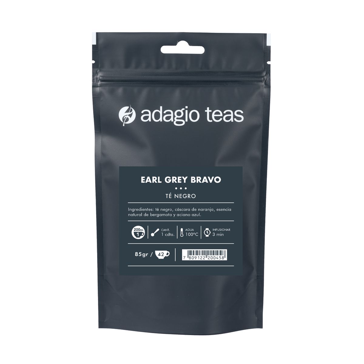 ADAGIO TEAS - Adagio Teas Té Earl Grey Bravo 85 Grs - Negro