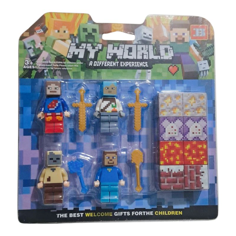 GENERICO - Set Minifiguras Minecraft Bloques De Construcción Magnéticos