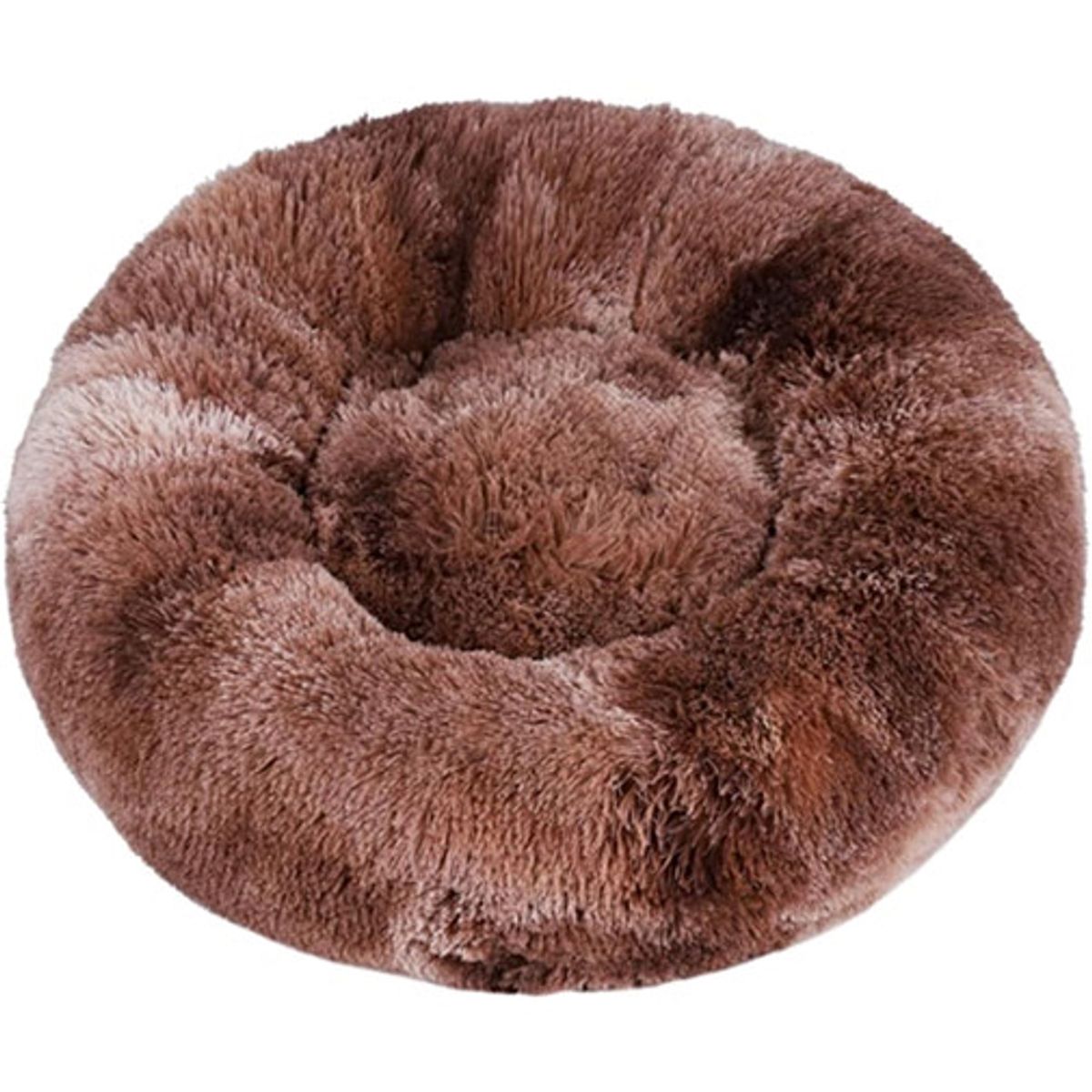 GENERICO - Cama cojin de chiporro redondo para mascotas  60cm CAFÉ