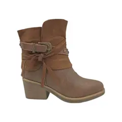 HERIEL - Bota Café Gamuza Mujer