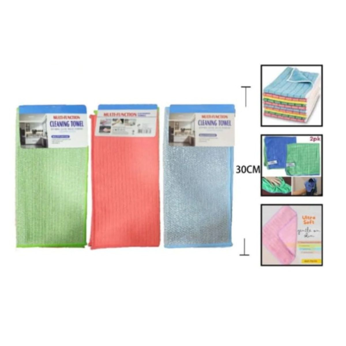 GENERICO - Set 2 Paños De Cocina 30 Cm Accesorio Para Asado