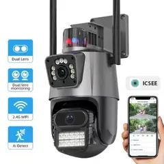 GEN - Cámara de Seguridad WiFi con Doble Lente y Alarma