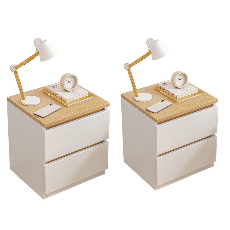 GENERICO - Pack 2 Velador Doble Cajón Estilo Nórdico 413032cm Blanco