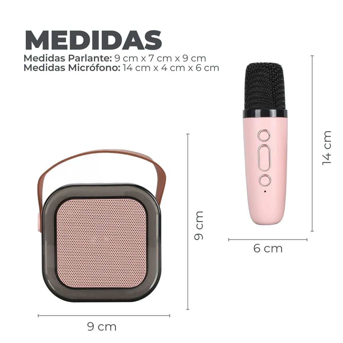 MUNDO ONLINE - Mini Parlante Karaoke Bluetooth Con Microfono Portatil