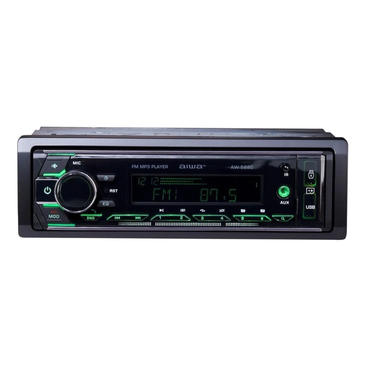 AIWA - Radio Auto 1 Din Bluetooth Usb X2 Radio Fm Aiwa / Aw-5880t