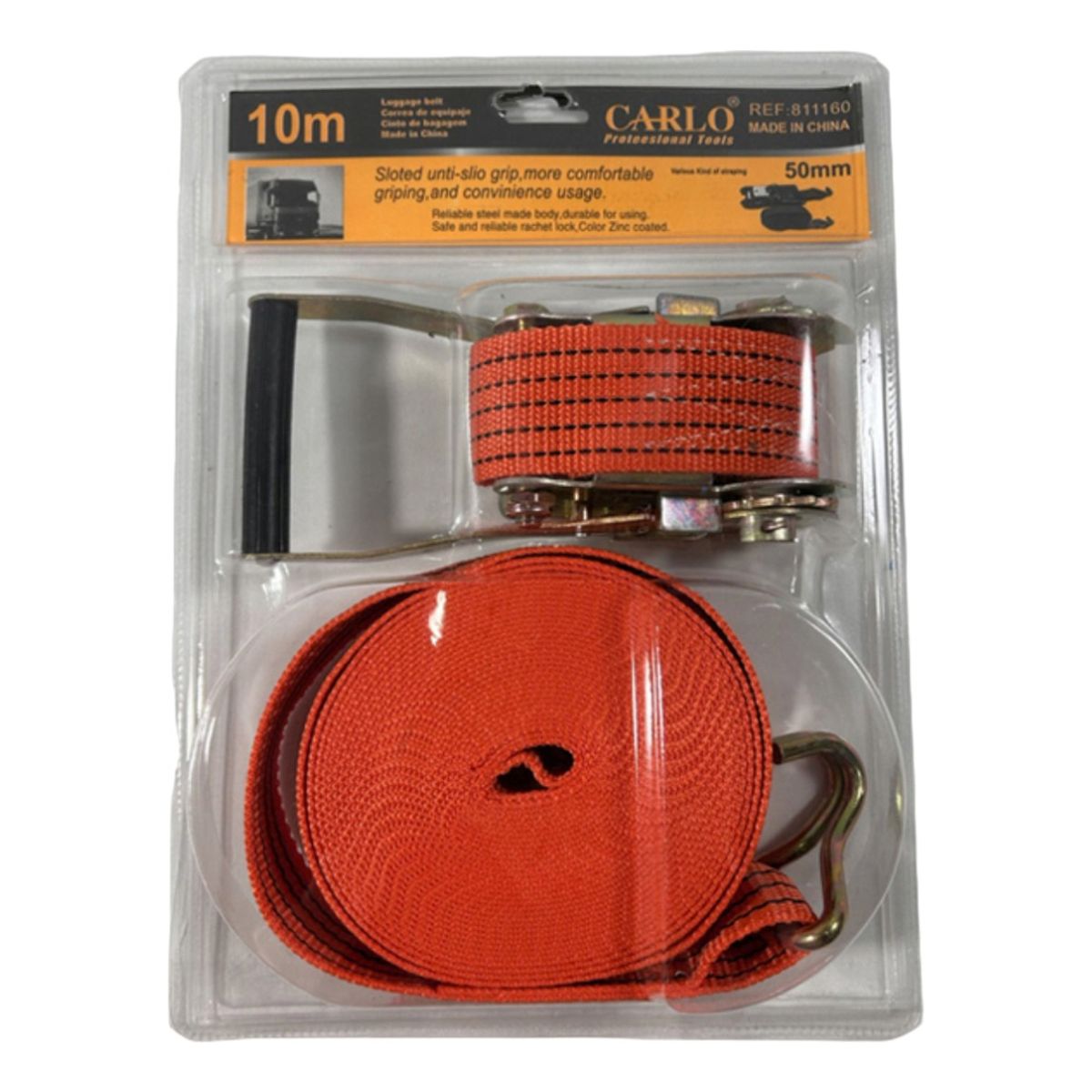 CARLOS I - Eslingas D/amarre De 10 Metros 10mx5cm Naranja Carlo 6000441