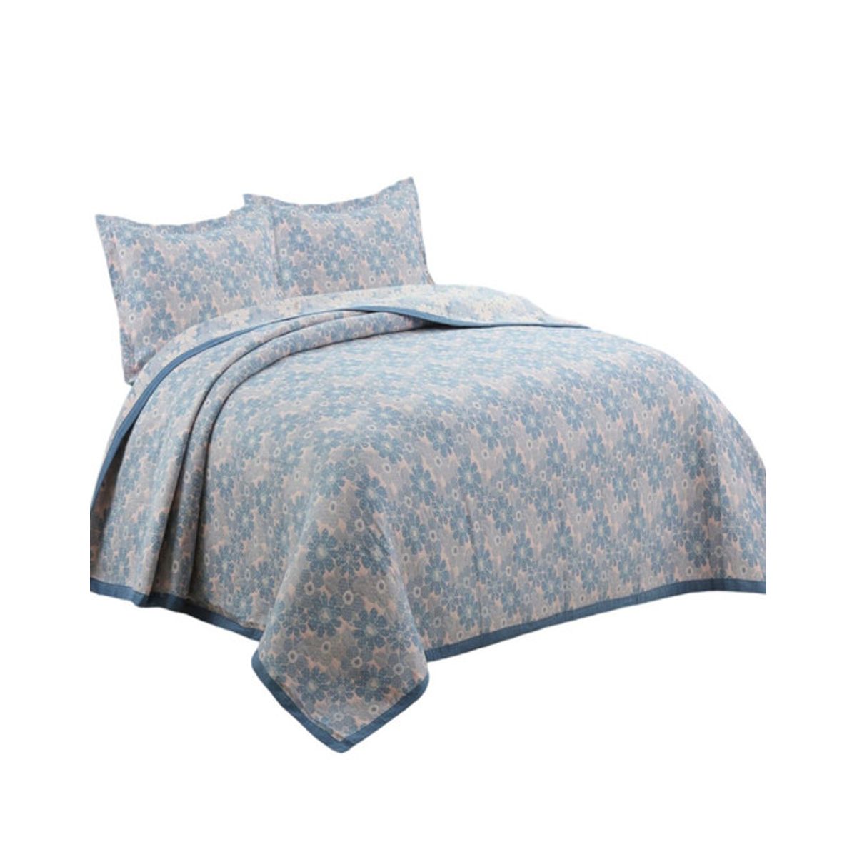 GENERICO - CUBRECAMA QUILT  2 PLAZAS DELGADO PRIMAVERA VERANO