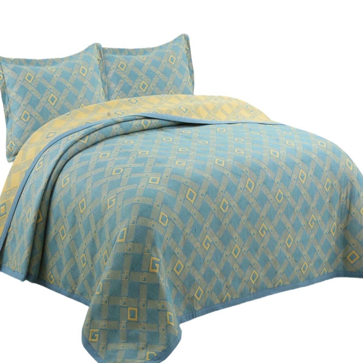 GENERICO - CUBRECAMA QUILT  2 PLAZAS DELGADO PRIMAVERA VERANO