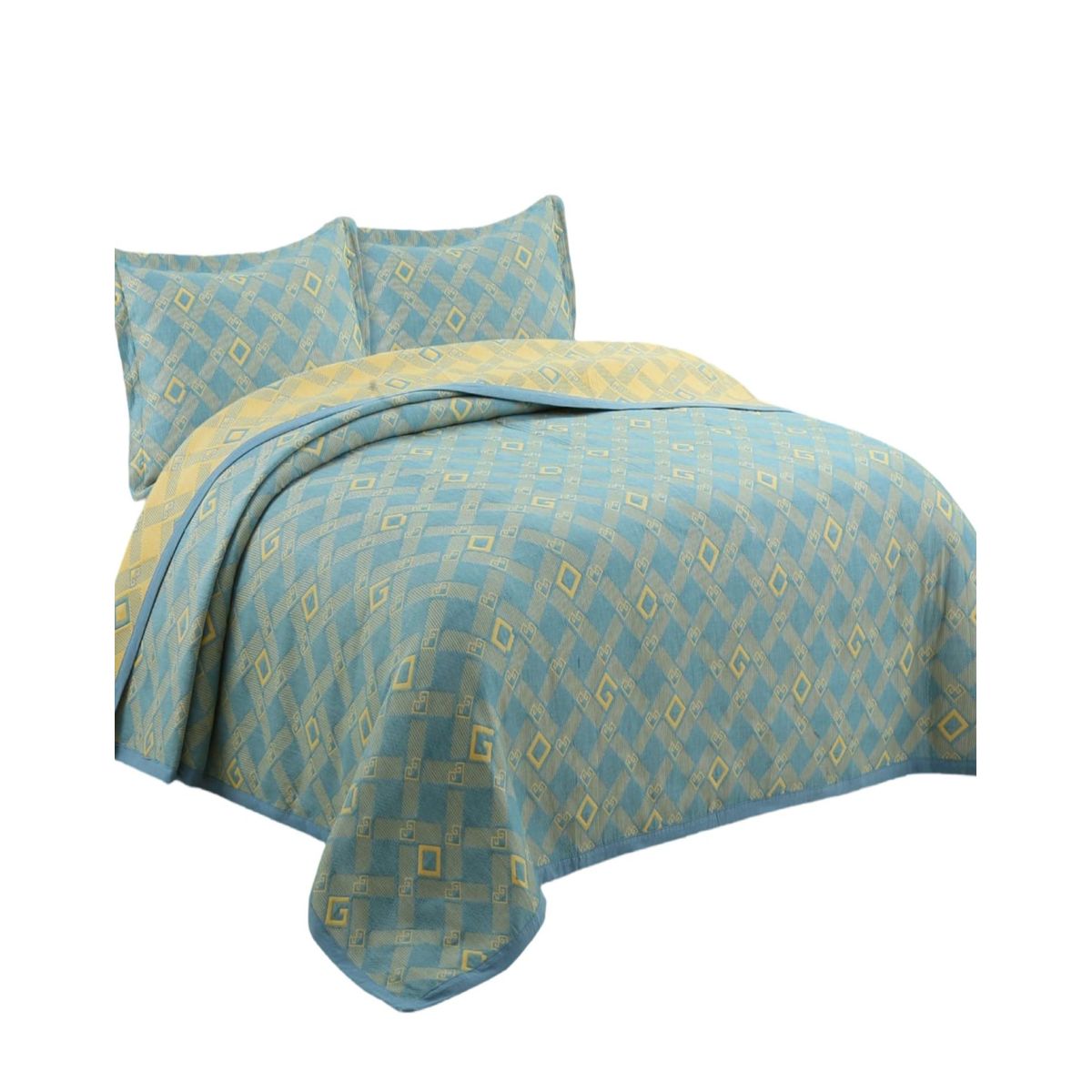 GENERICO - CUBRECAMA QUILT  2 PLAZAS DELGADO PRIMAVERA VERANO